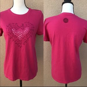 Life Is Good Crusher Tee Women Top Sz S Pink